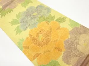 金彩牡丹模様袋帯